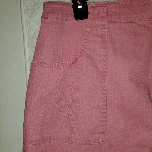 16W CJ Banks coral pink 4 pocket denim skirt NWT New - Picture 3 of 8